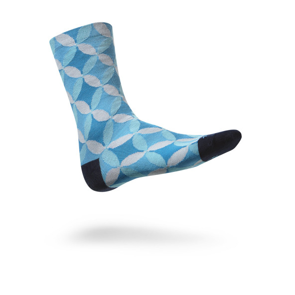 🧦💙 Niebieskie Skarpetki z Geometrycznymi wzorami | TAKAPARA