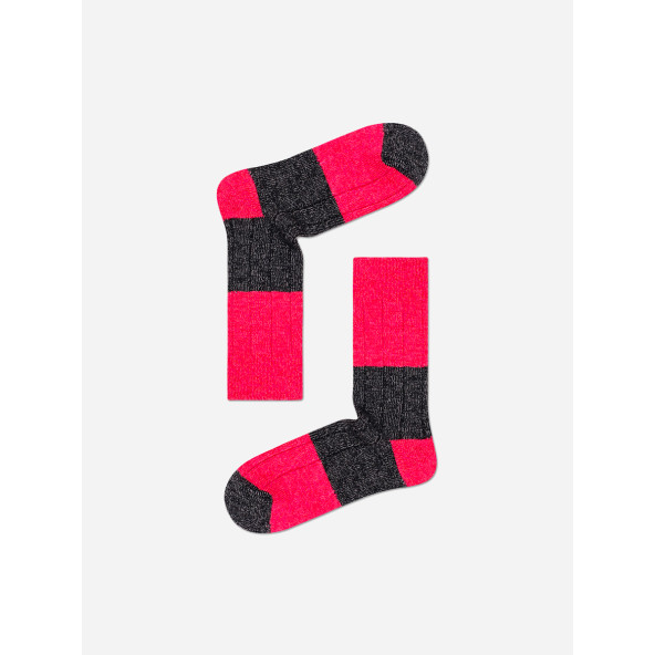 Kolorowe skarpetki wełniane - Wool Blocked Ribb Sock