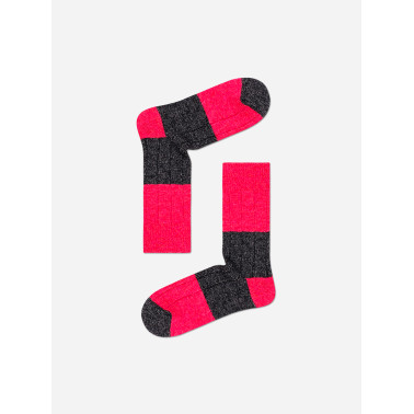 Kolorowe skarpetki wełniane - Wool Blocked Ribb Sock